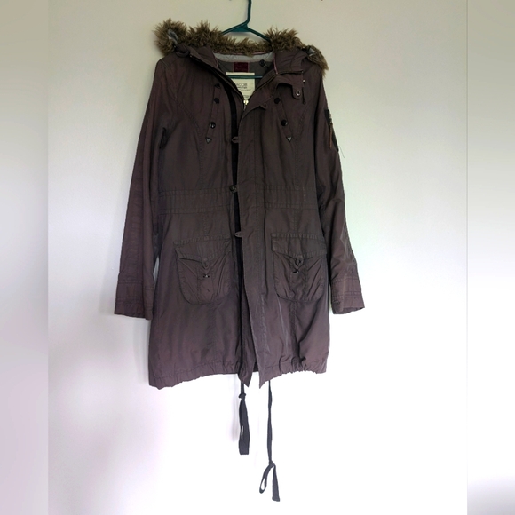 Jacob Connexion Cargo Jacket with faux fur hood size medium - Picture 1 of 10